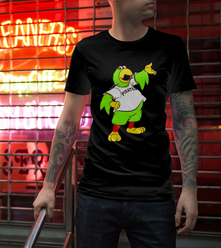 Pittsburgh Pirates Parrot Mascot Cheerful T-Shirt