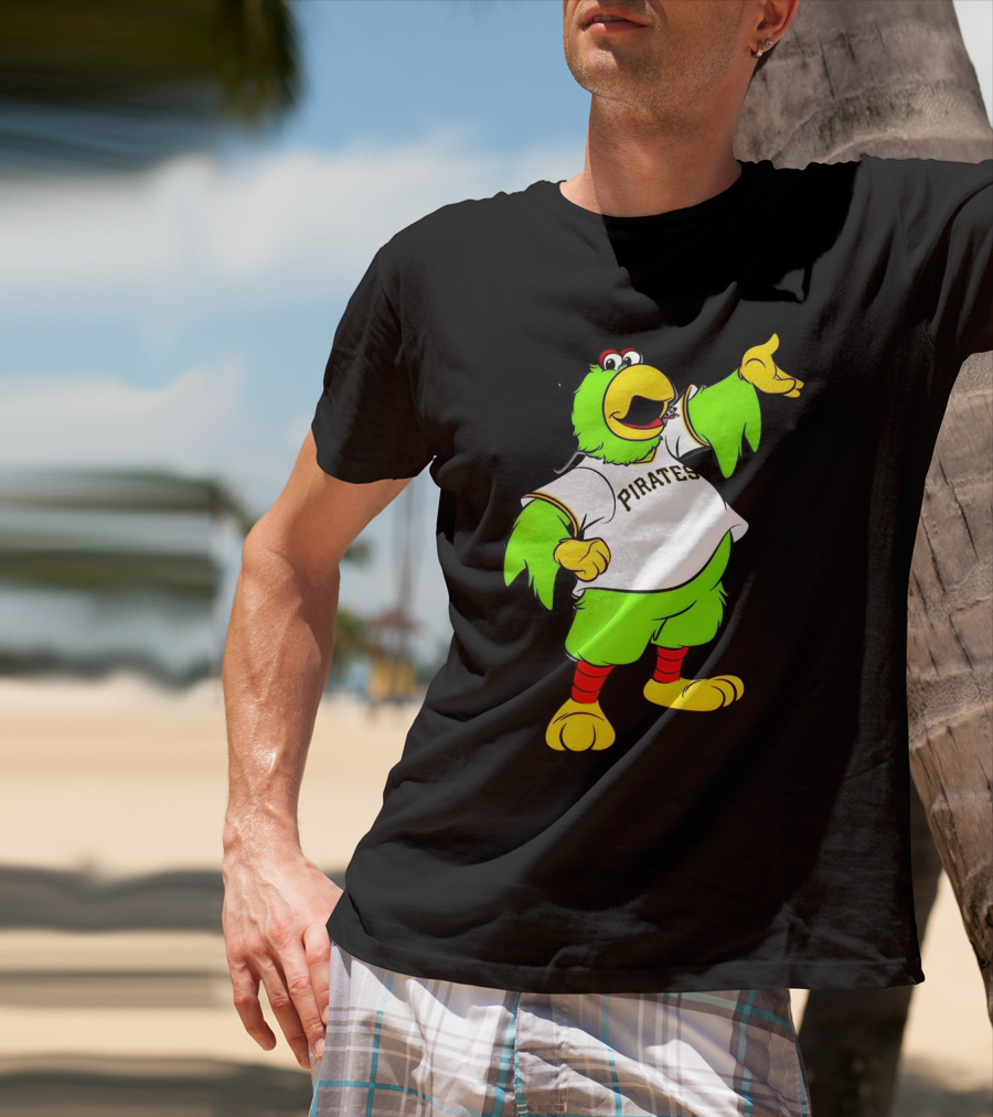 Pittsburgh Pirates Parrot Mascot Cheerful T-Shirt