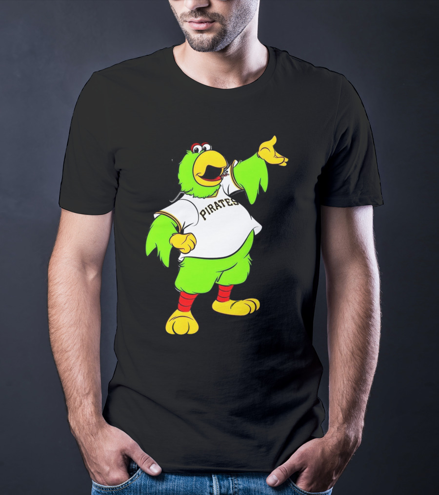 Pittsburgh Pirates Parrot Mascot Cheerful T-Shirt