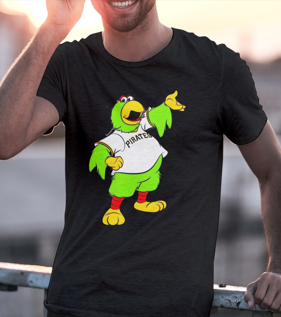 Pittsburgh Pirates Parrot Mascot Cheerful T-Shirt