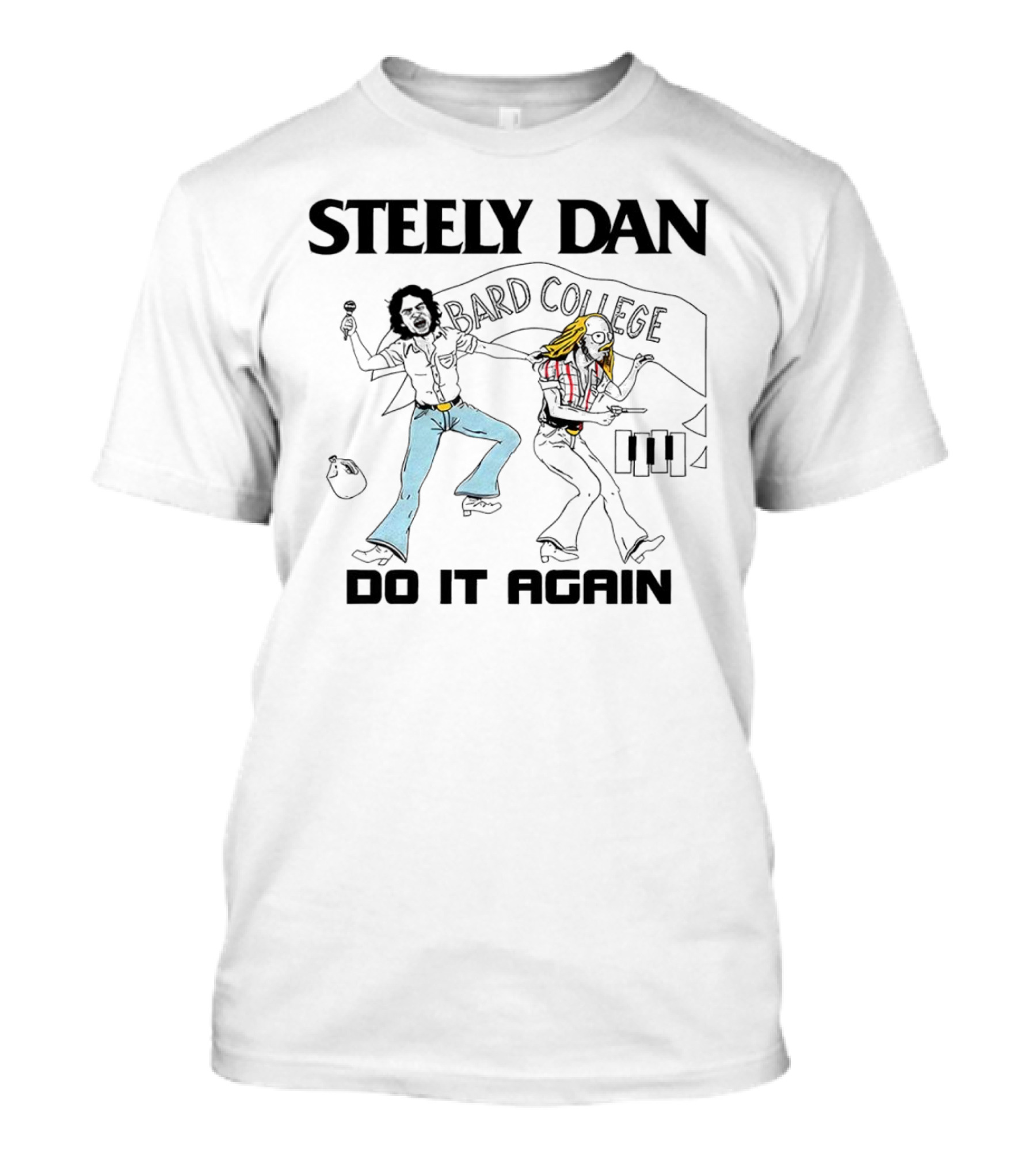 Steely Dan Bard College Do It Again Retro Music Skate Roller Disco Vintage T-Shirt