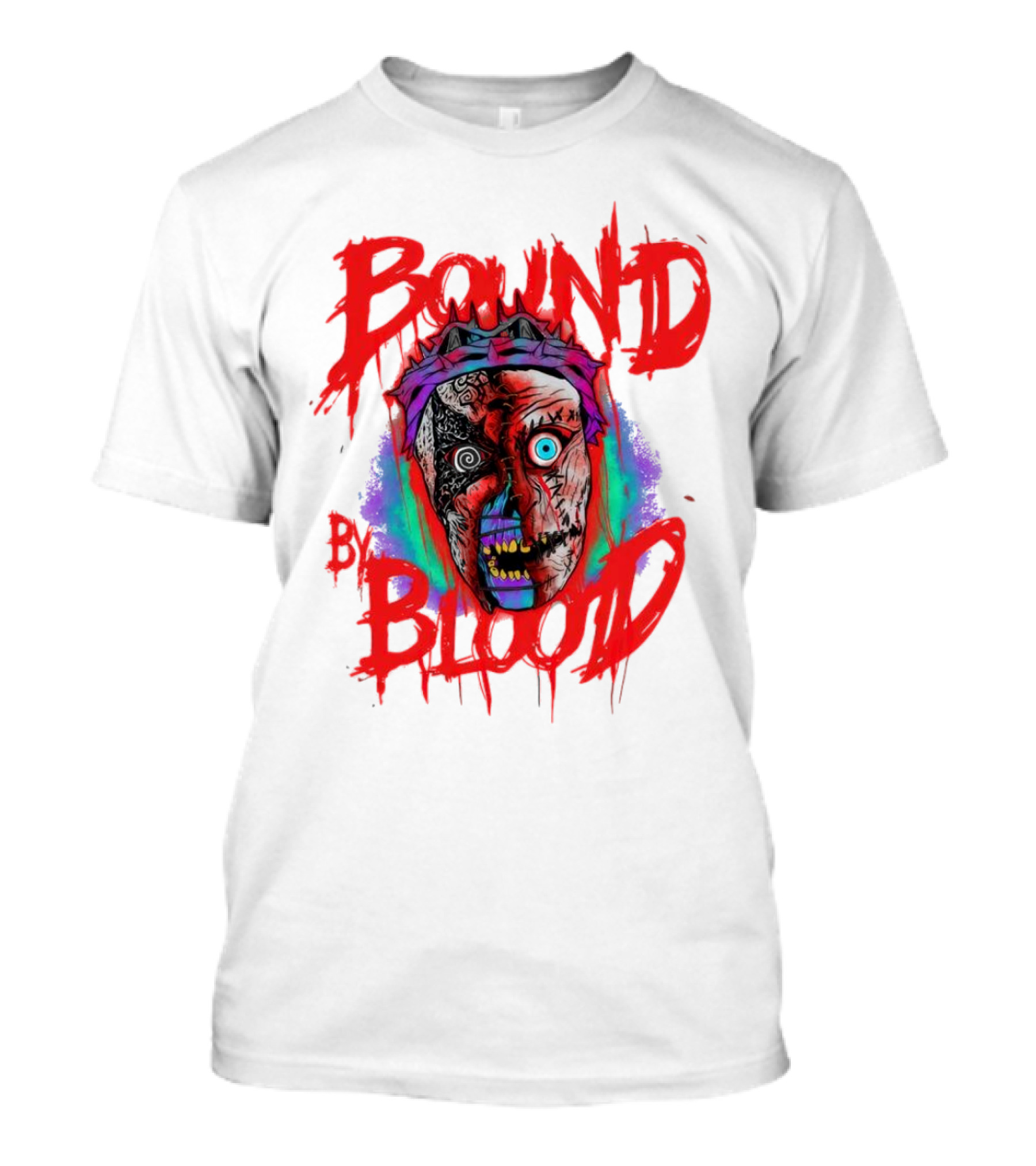 Bound By Blood Horror Mask Horror Clown T-Shirt