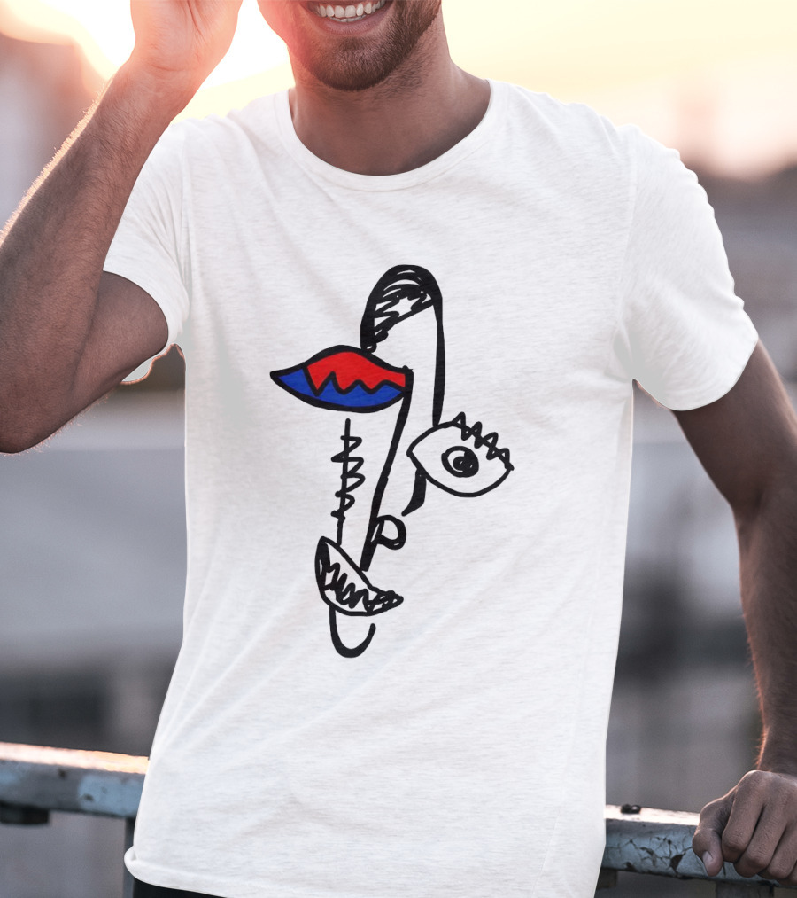 Beyond Graf’s Latest Abstract Picasso Face Disconnected Lines And Shapes T-Shirt
