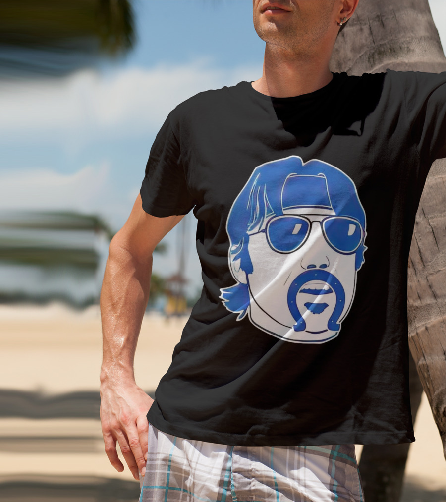 Minshew Mania Indianapolis Colts Iconic Quarterback Mustache Sunglasses T-Shirt