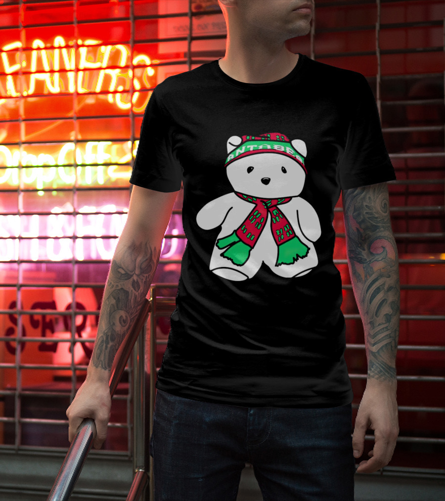 Santa Bear Minnesota Christmas Festive Holiday Teddy T-Shirt