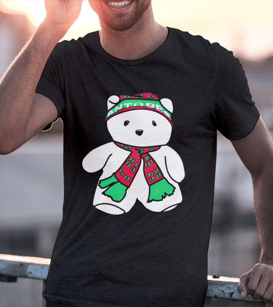 Santa Bear Minnesota Christmas Festive Holiday Teddy T-Shirt