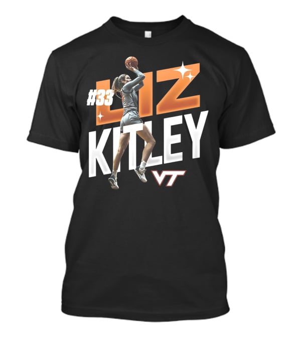 Virginia Tech Liz Kitley #33 VT Basketball Stars T-Shirt