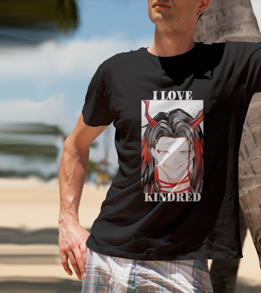 Vox Akuma I Love Kindred Red Horns Anime Character T-Shirt