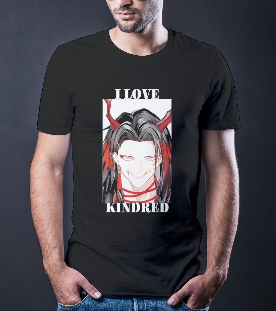 Vox Akuma I Love Kindred Red Horns Anime Character T-Shirt