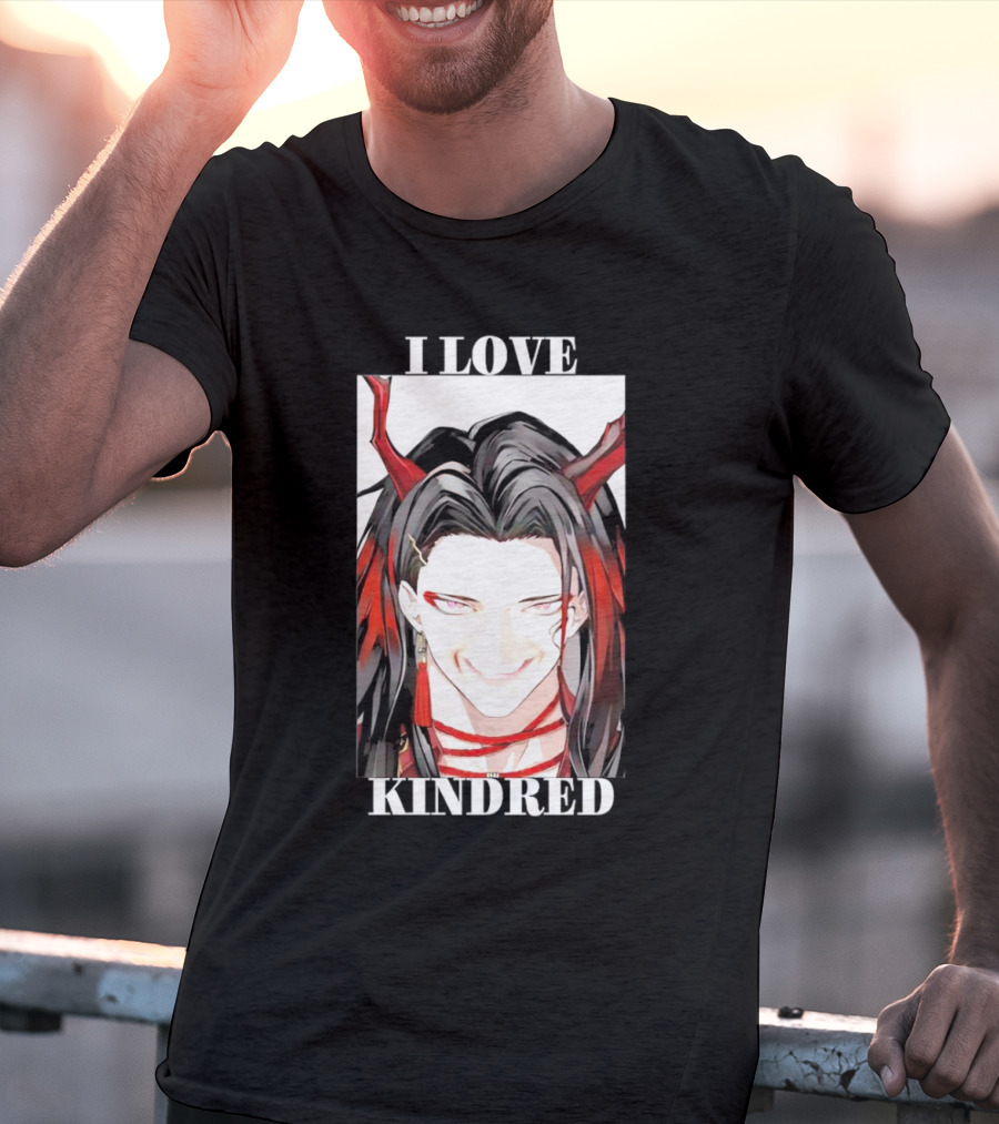 Vox Akuma I Love Kindred Red Horns Anime Character T-Shirt