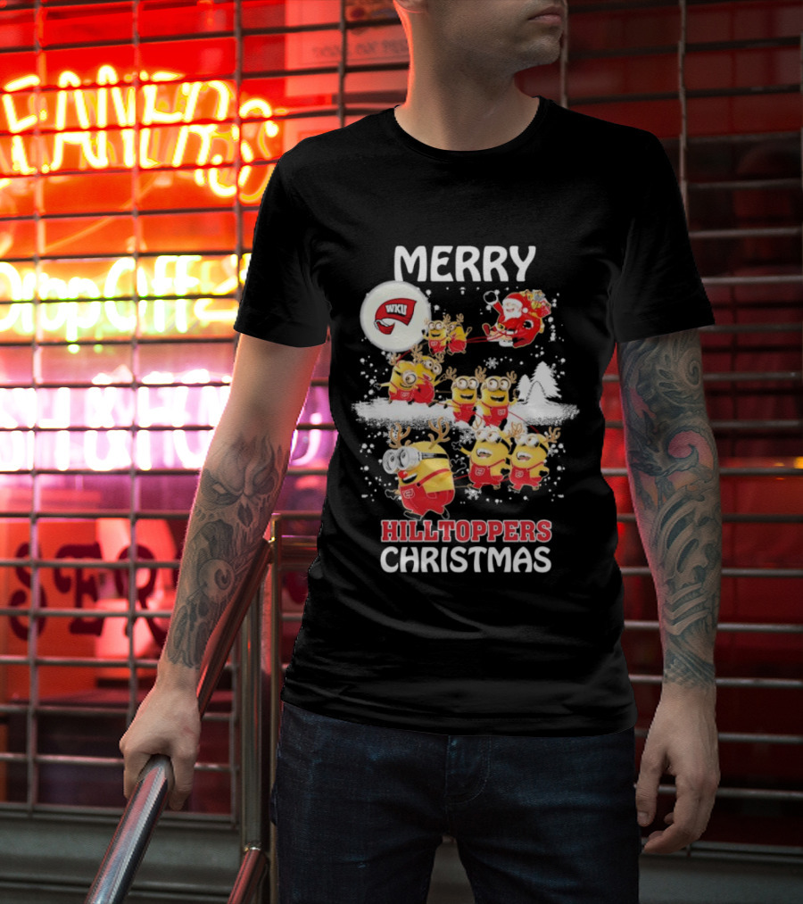 Merry WKU Hilltoppers Minions Christmas T-Shirt