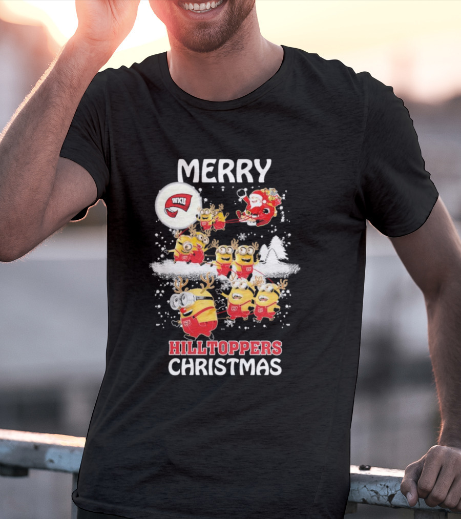Merry WKU Hilltoppers Minions Christmas T-Shirt