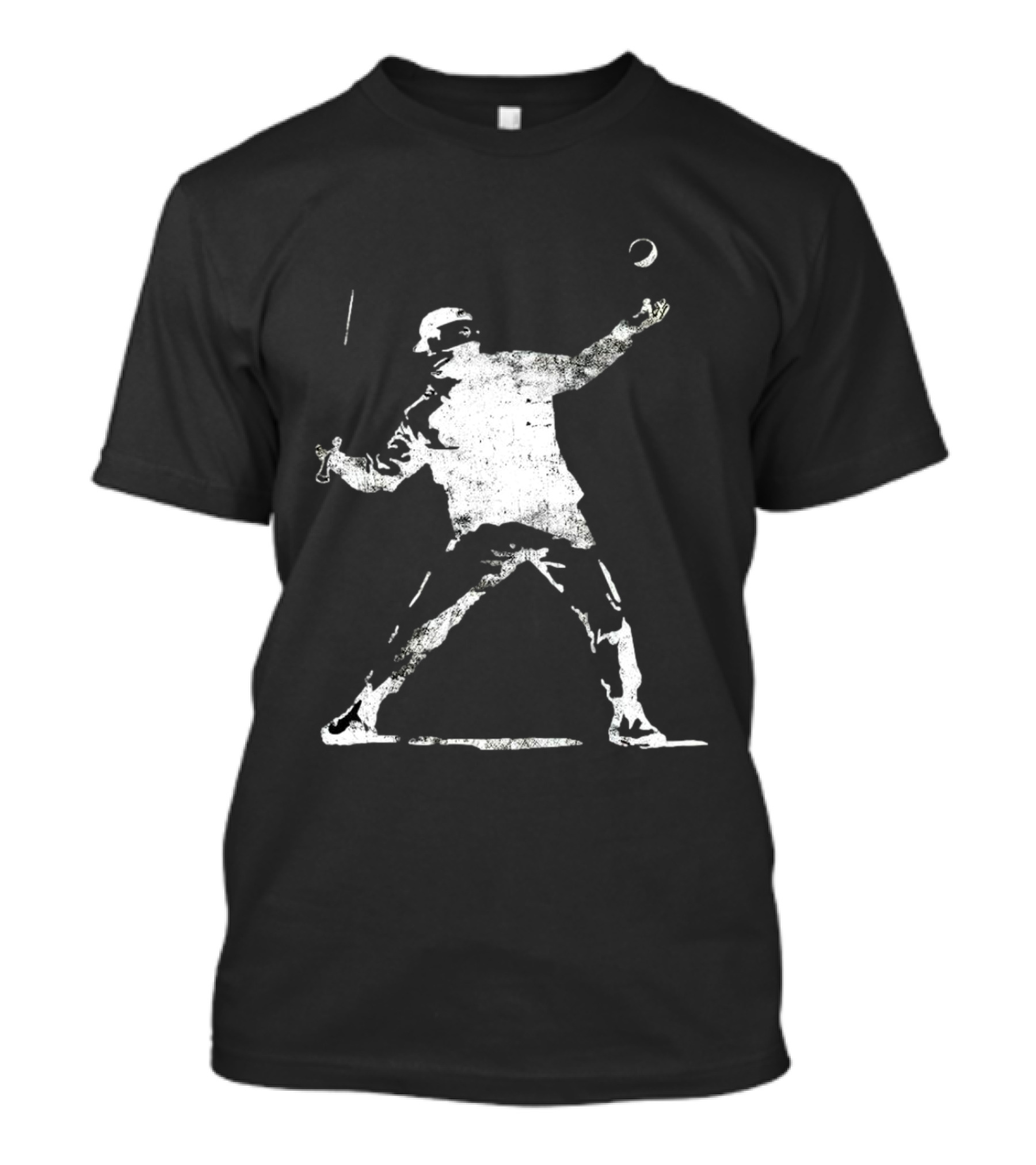 Banksy Flower Thrower Graffiti Street Art Baseball T-Shirt