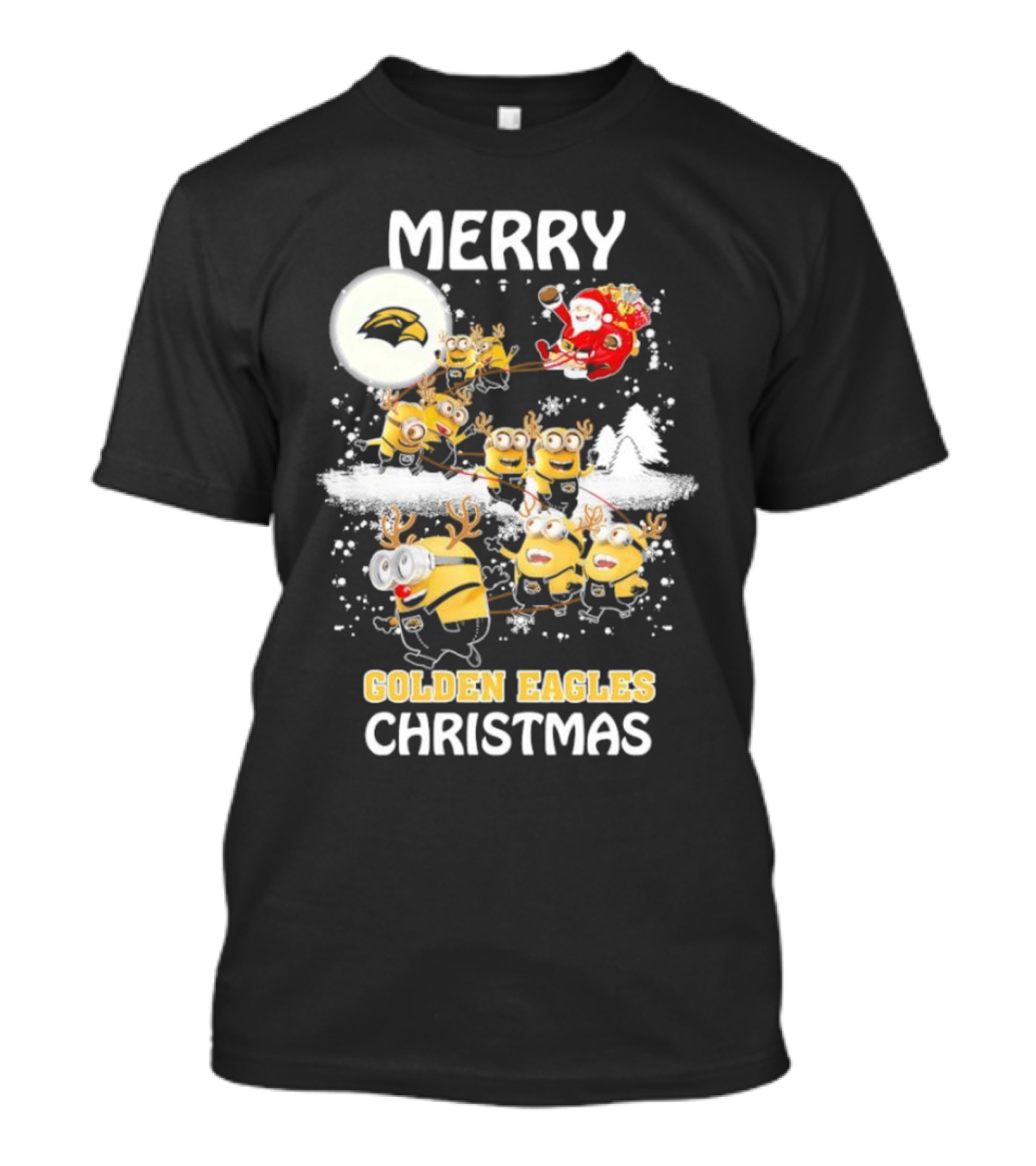 Merry Minions Southern Miss Golden Eagles Christmas T-Shirt