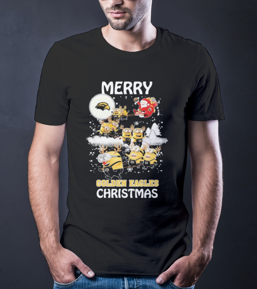 Merry Minions Southern Miss Golden Eagles Christmas T-Shirt