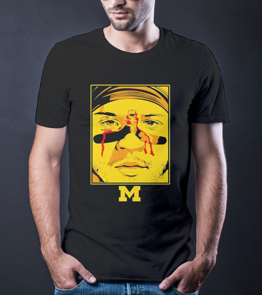 Blake Corum Game Face Michigan Wolverines Football Yellow M T-Shirt