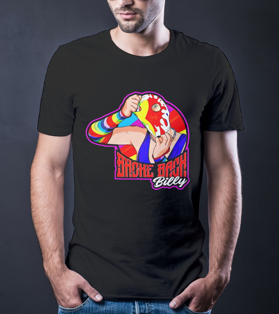 Broke Back Billy Colorful Wrestling Mask T-Shirt