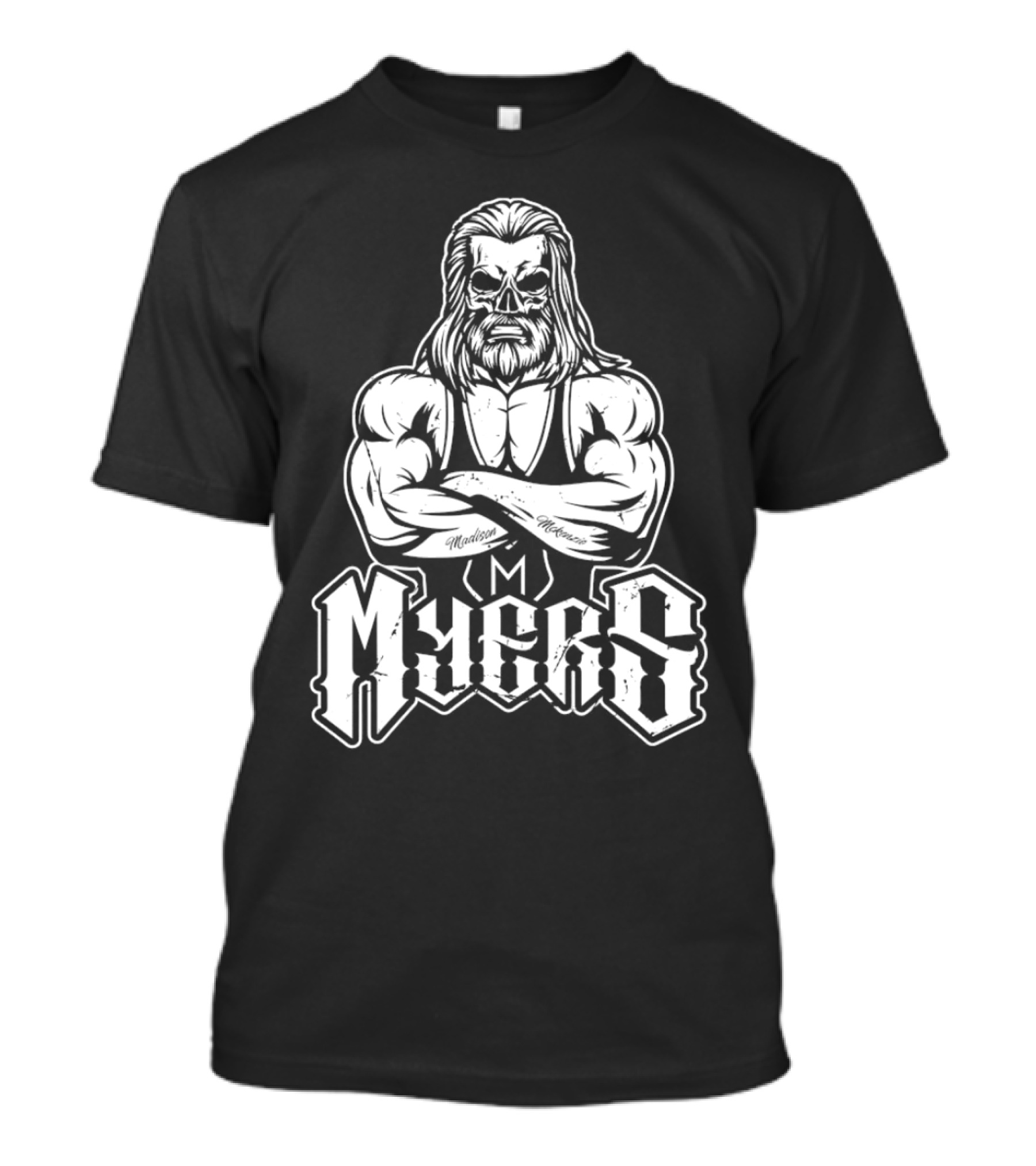 Brian Myers Fka Curt Hawkins Skull Crossed Arms Tattooed Madison Morgan T-Shirt