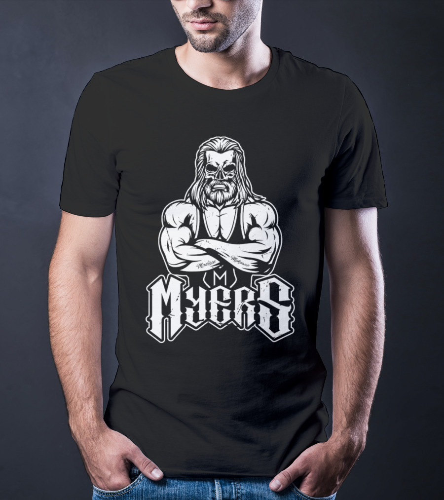 Brian Myers Fka Curt Hawkins Skull Crossed Arms Tattooed Madison Morgan T-Shirt