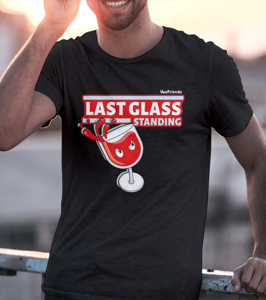 VeeFriends Last Glass Standing Wine Glass Character T-Shirt