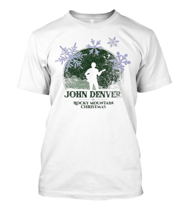 John Denver Rocky Mountain Christmas Snowflake T-Shirt