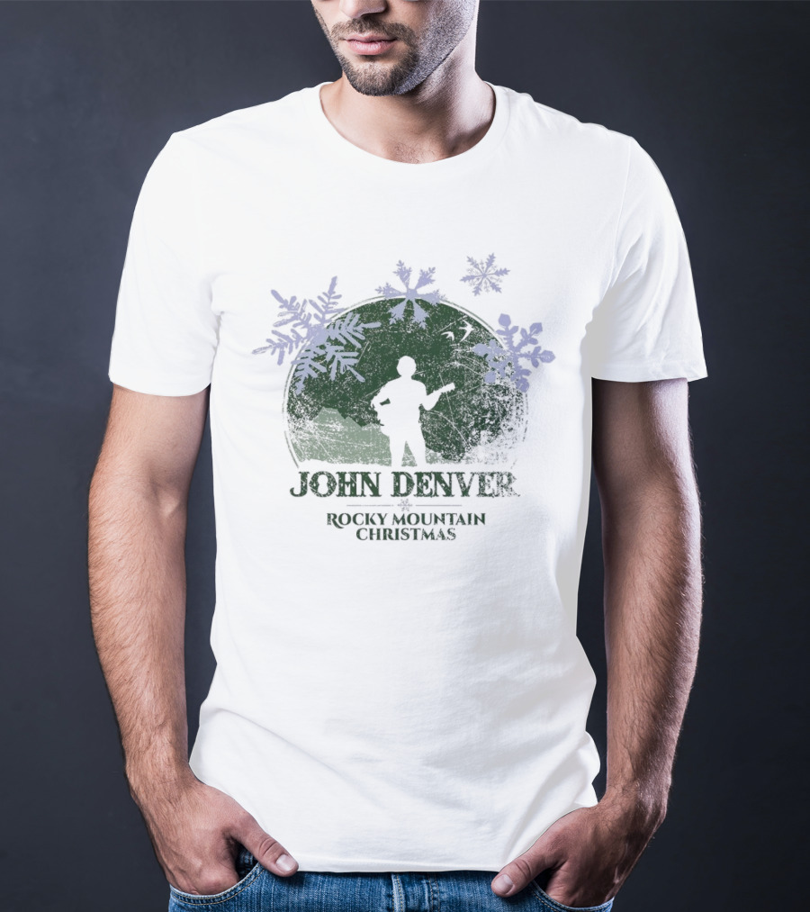 John Denver Rocky Mountain Christmas Snowflake T-Shirt