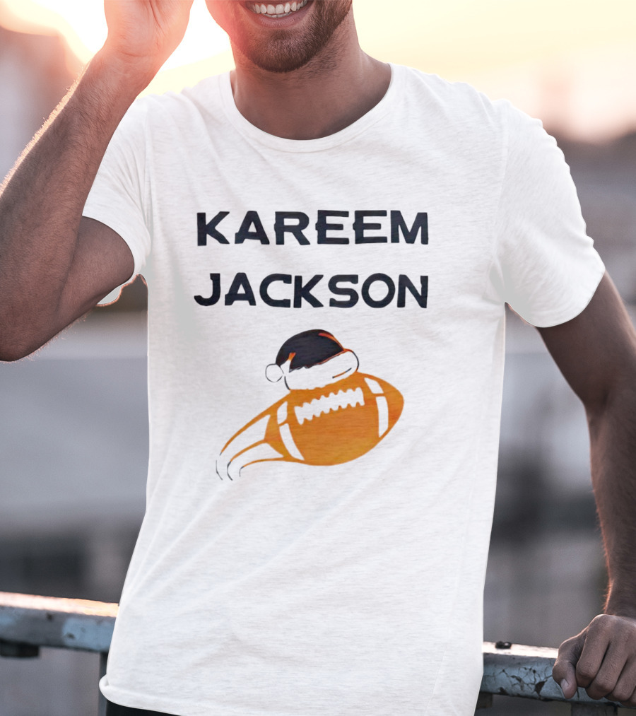 Kareem Jackson Football Santa Hat T-Shirt