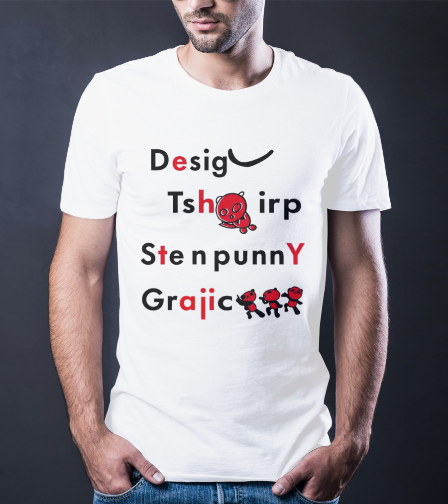 Desig Tshirt Sten Punny Graiic Red Panda Typography T-Shirt