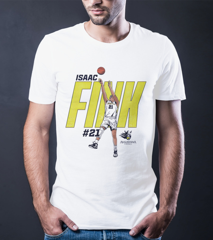 Isaac Fink #21 Augustana Vikings Basketball T-Shirt