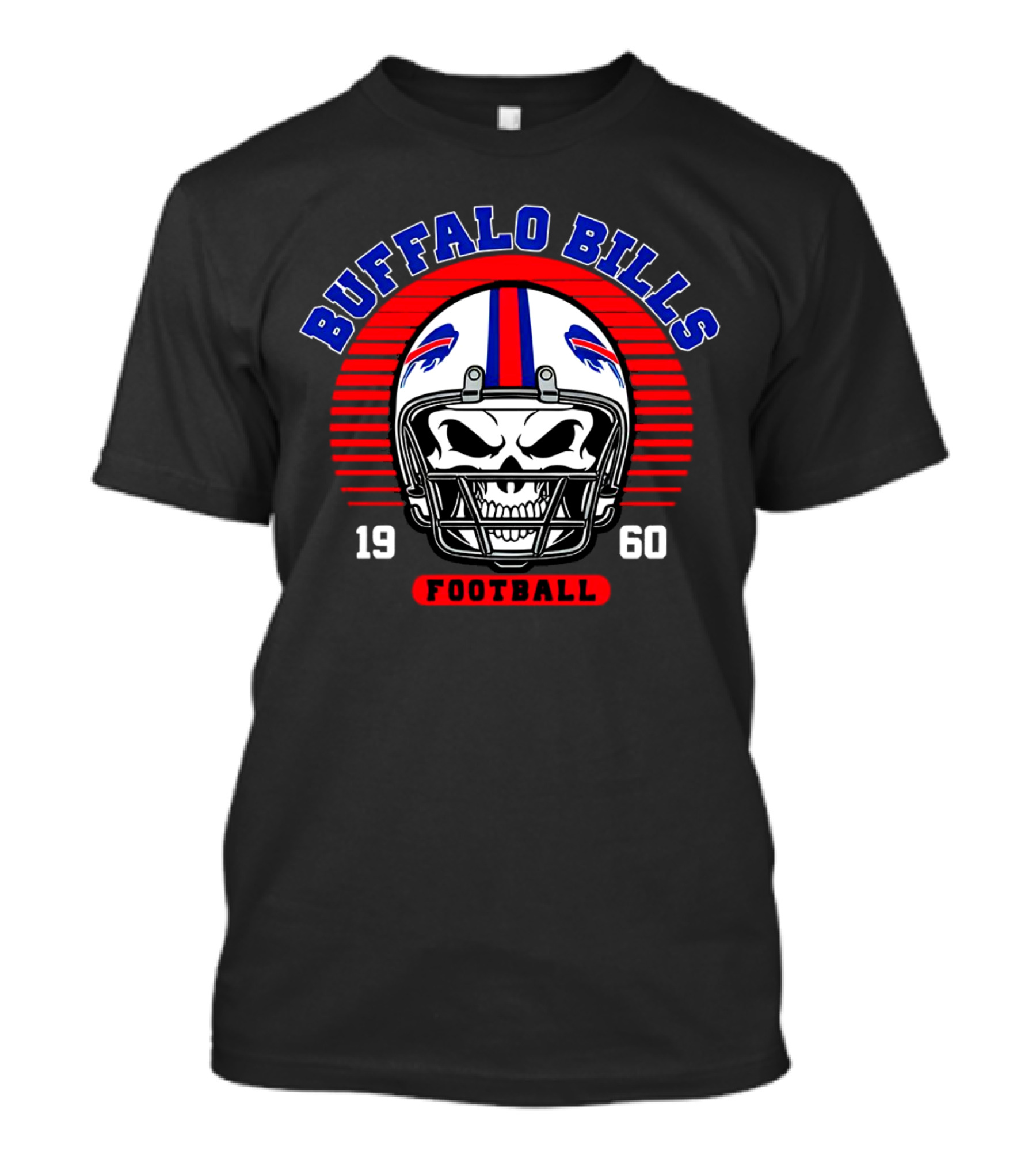 Buffalo Bills 1960 Skull Helmet Football T-Shirt
