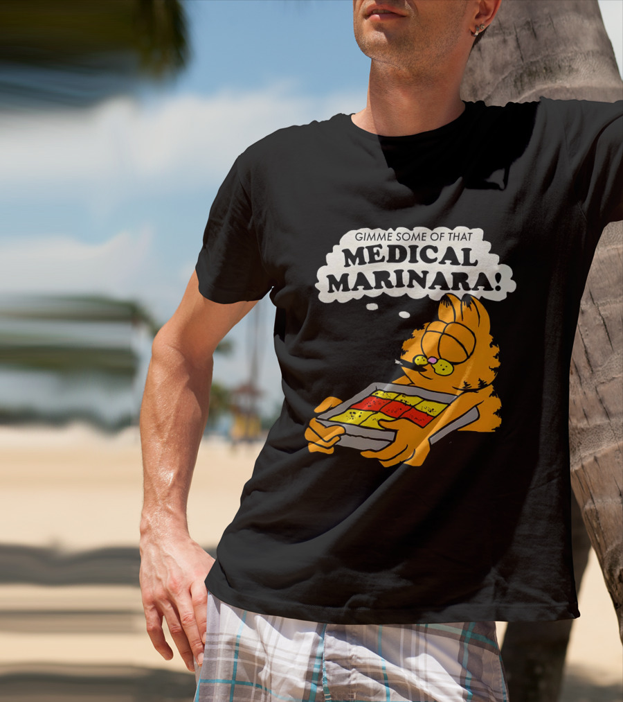 Garfield Gimme Some Of That Medical Marinara With Lasagna T-Shirt