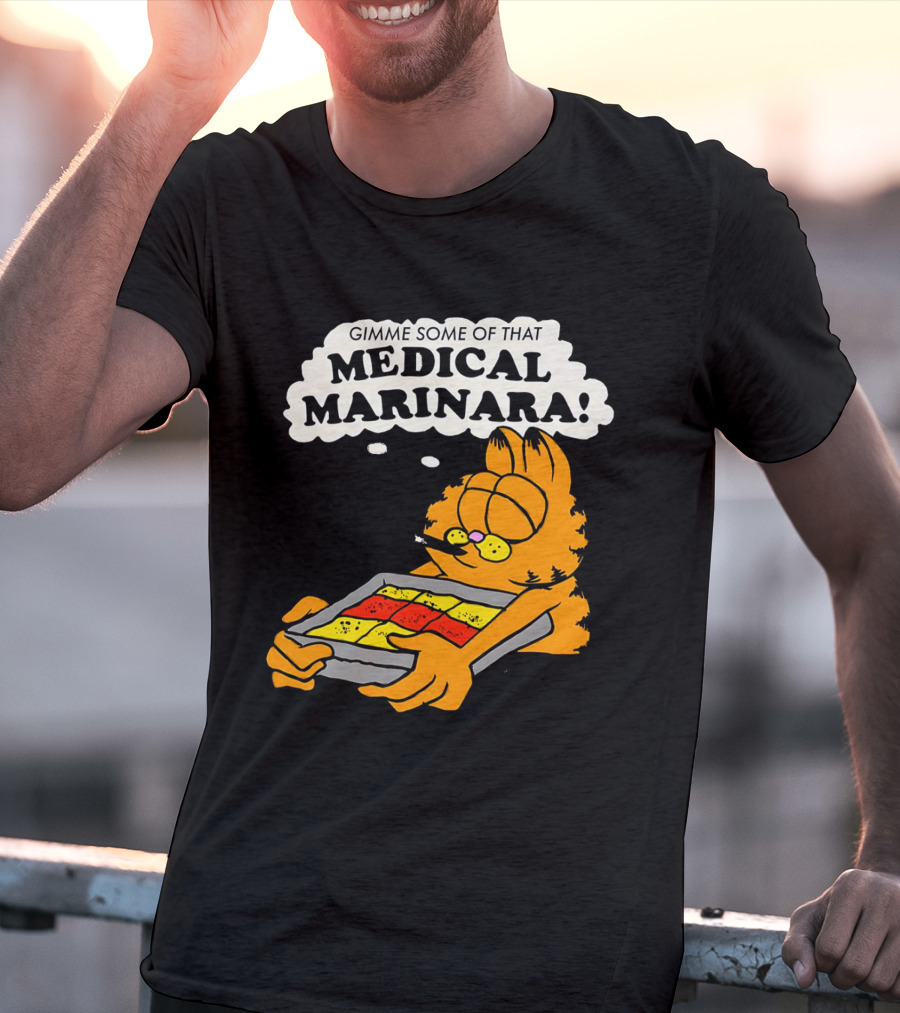 Garfield Gimme Some Of That Medical Marinara With Lasagna T-Shirt