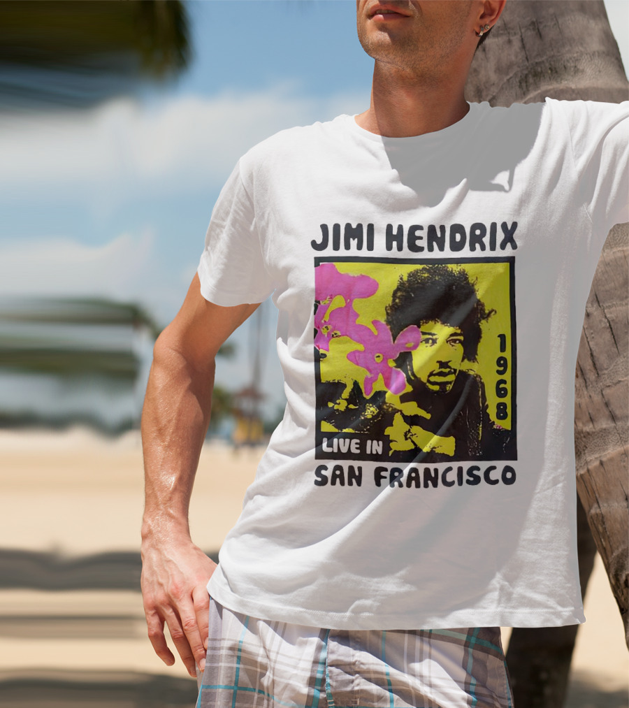 Jimi Hendrix Live In San Francisco 1968 T-Shirt