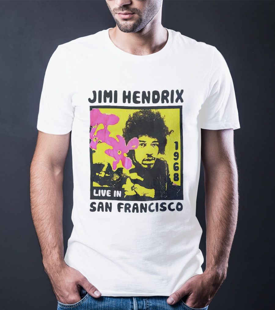 Jimi Hendrix Live In San Francisco 1968 T-Shirt