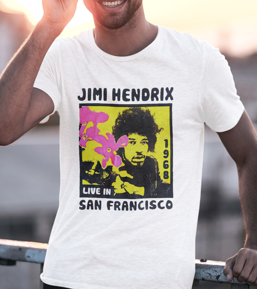 Jimi Hendrix Live In San Francisco 1968 T-Shirt