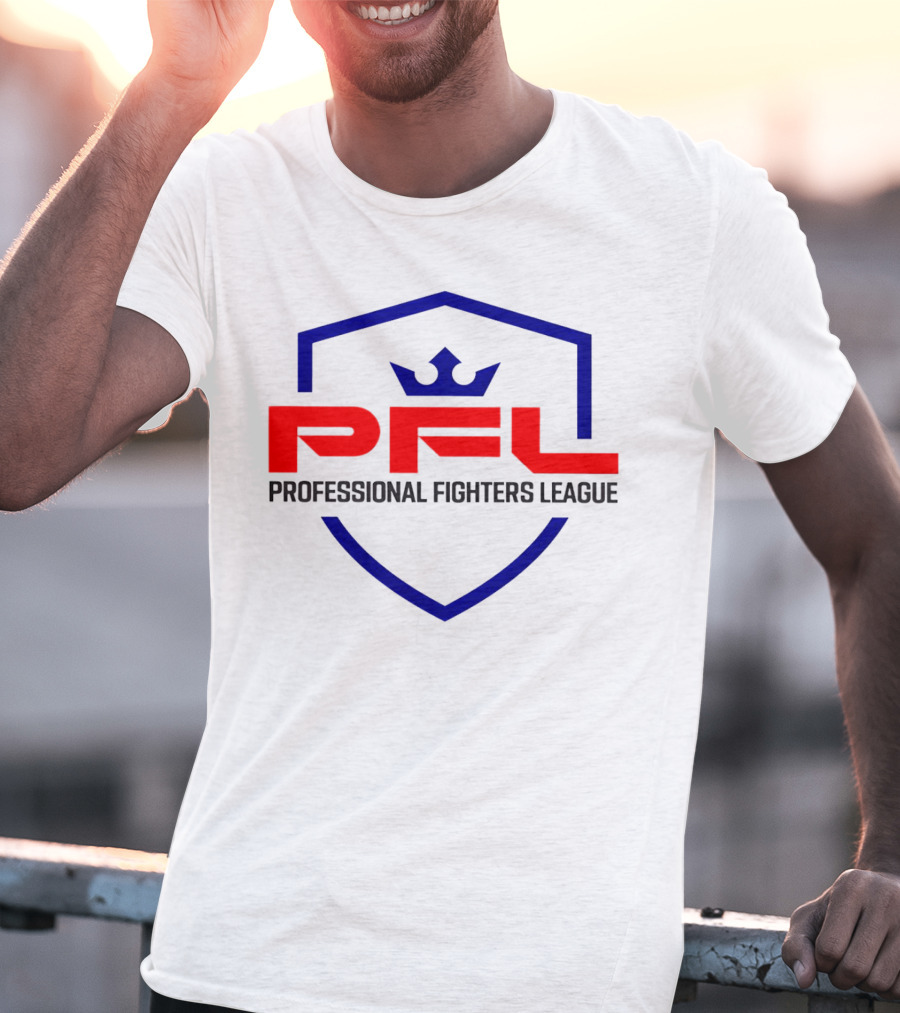 PFL Professional Fighters League Crest With Crown Emblem T-Shirt