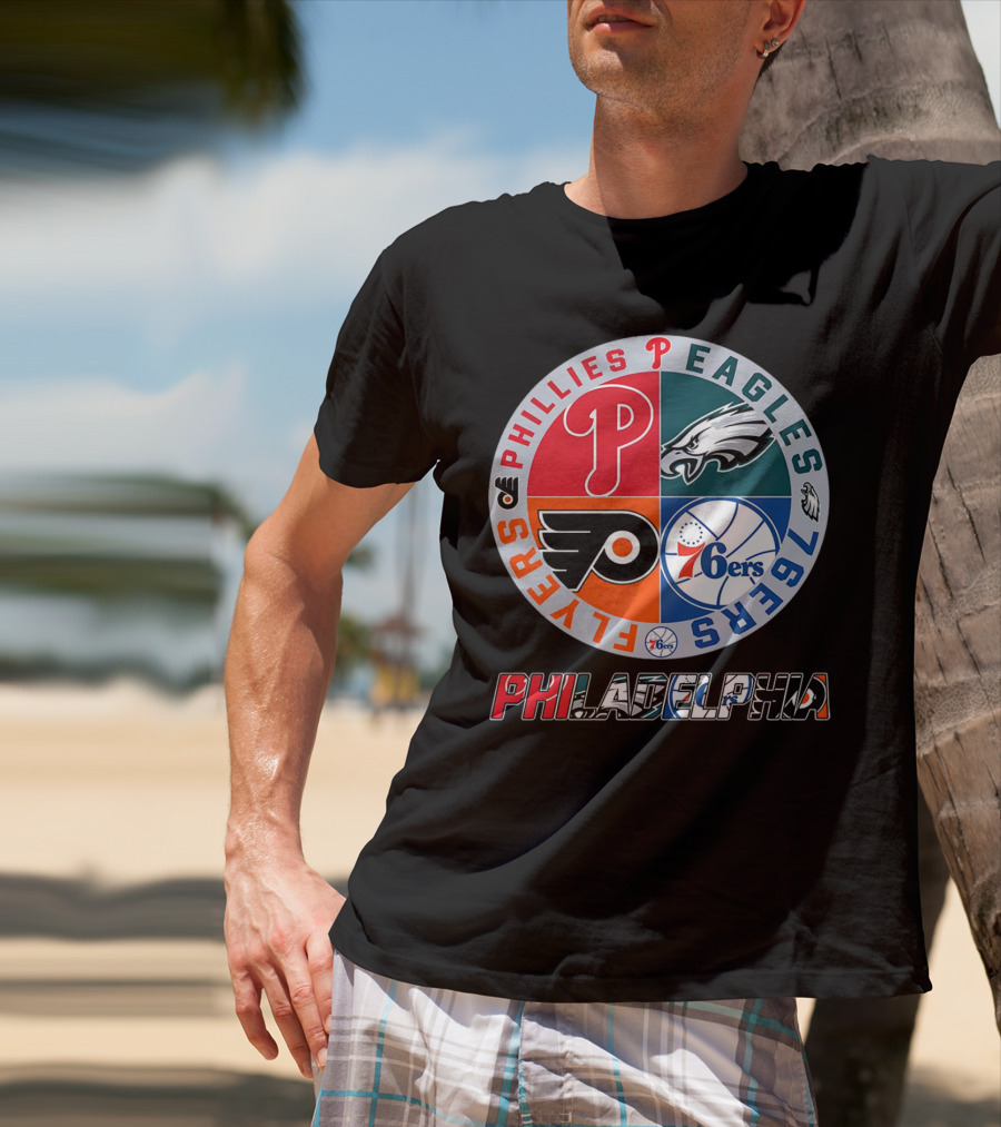 PHILADELPHIA Phillies Eagles 76ers Flyers T-Shirt