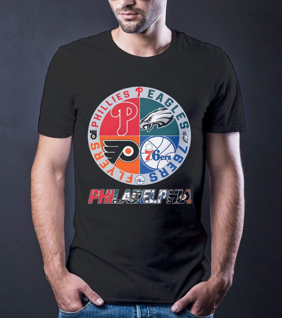 PHILADELPHIA Phillies Eagles 76ers Flyers T-Shirt