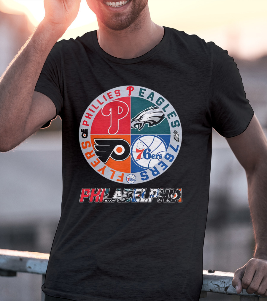 PHILADELPHIA Phillies Eagles 76ers Flyers T-Shirt