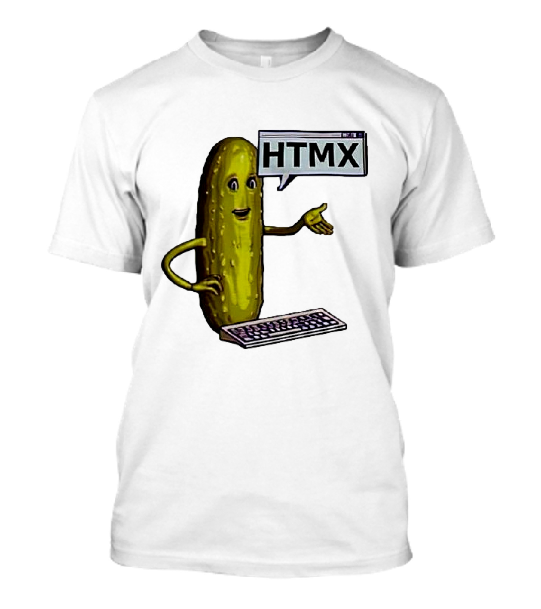 HTMX Keyboard Pickle T-Shirt