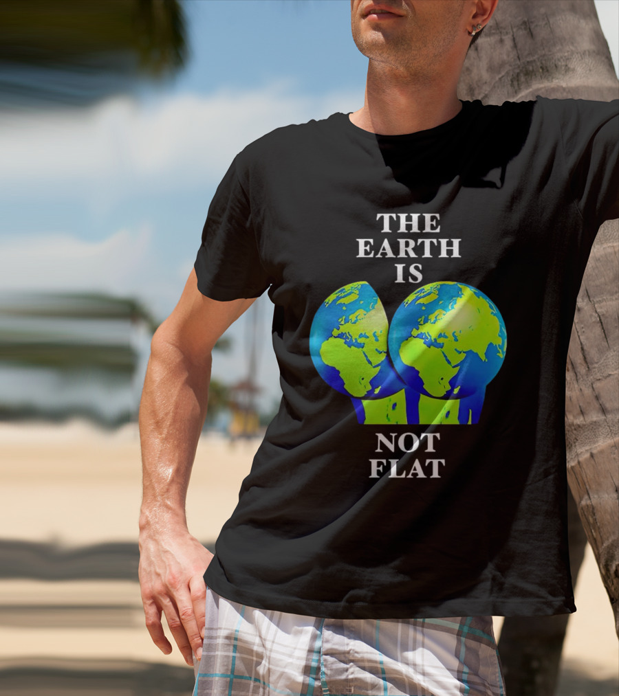 The Earth Is Not Flat Double Globe Visual T-Shirt