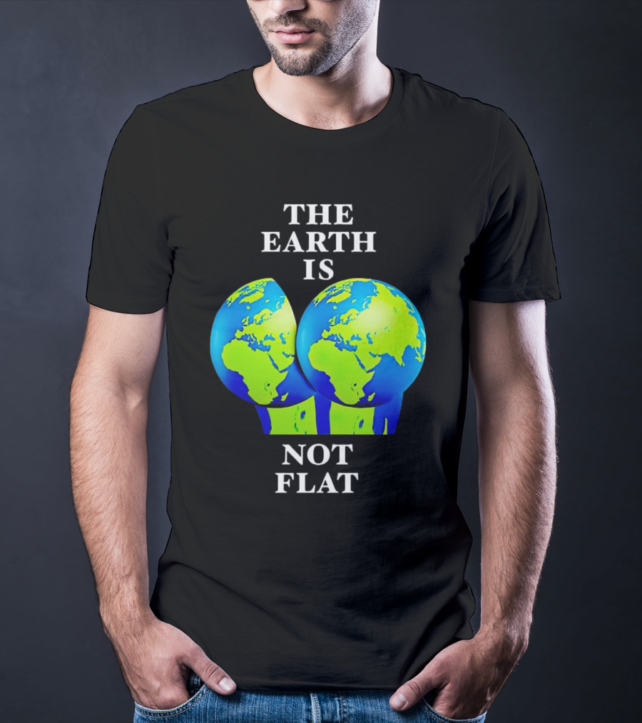 The Earth Is Not Flat Double Globe Visual T-Shirt