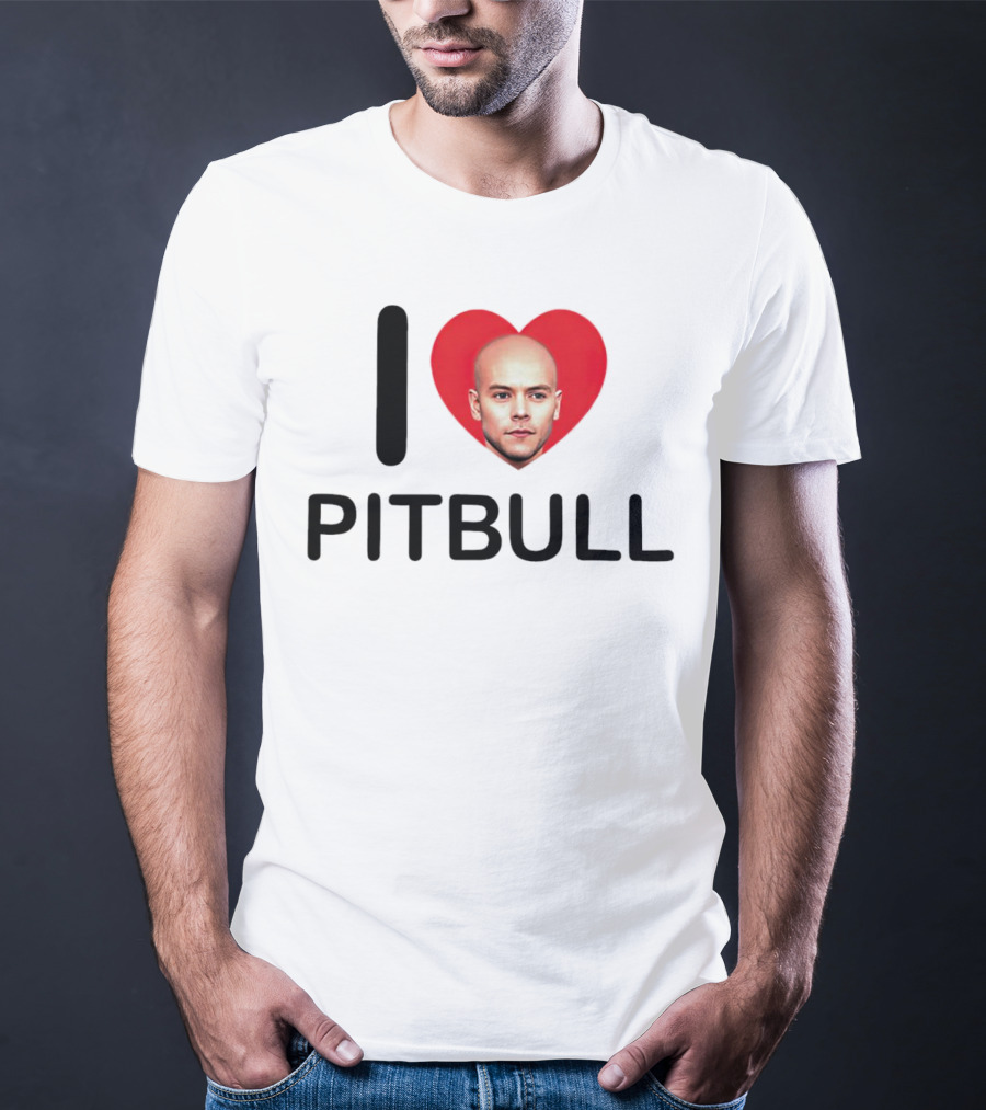 I Love Pitbull Baldrry T-Shirt