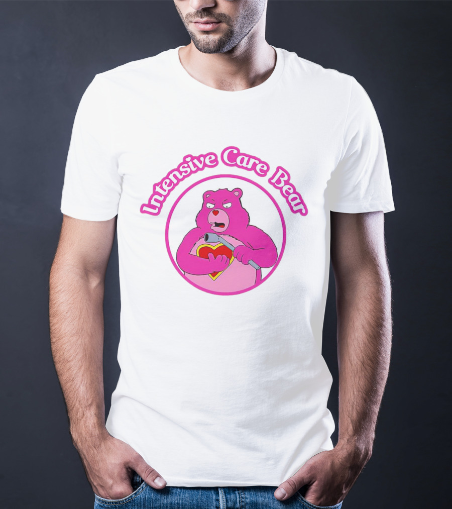 Intensive Care Bear With Heart And Pipe T-Shirt