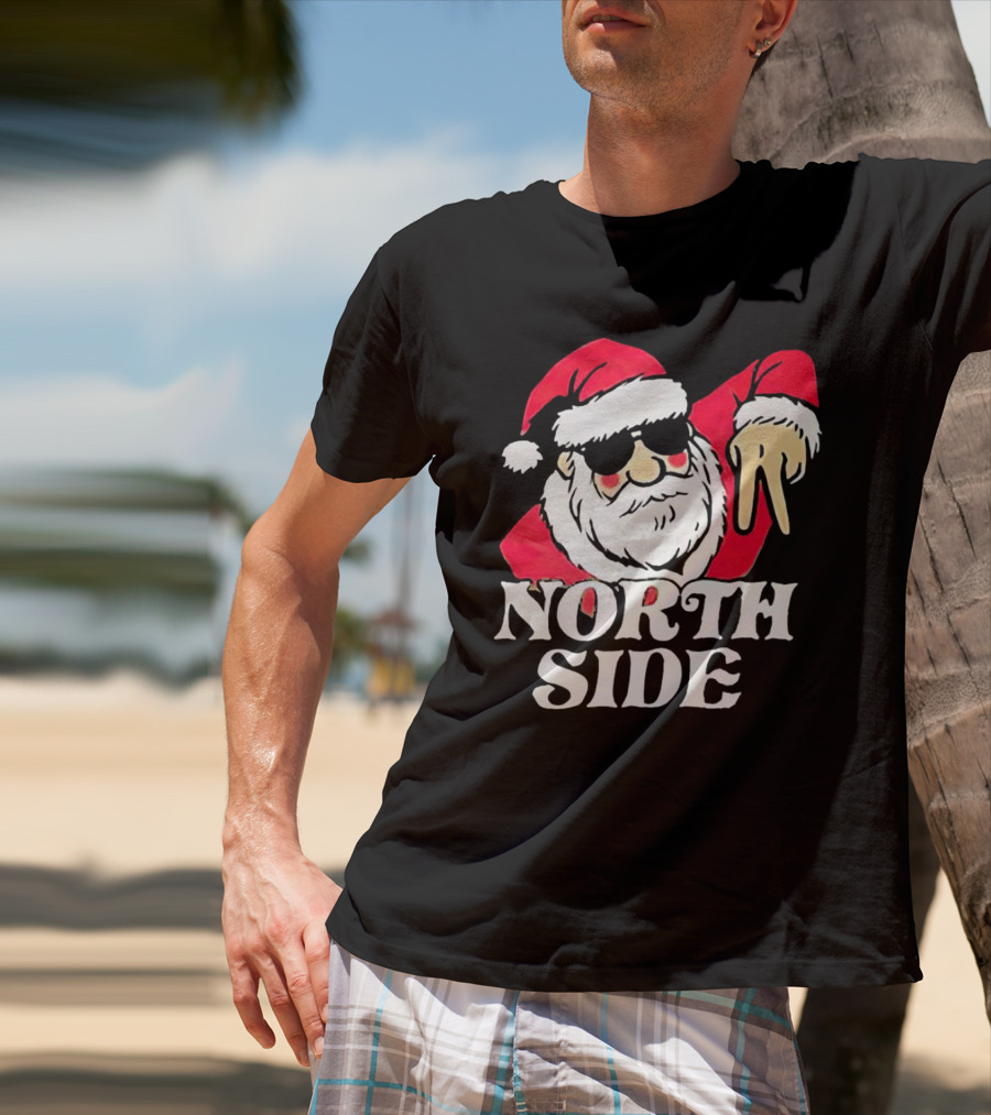 Santa Claus North Side Christmas Holiday T-Shirt
