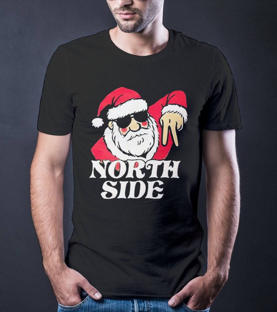 Santa Claus North Side Christmas Holiday T-Shirt