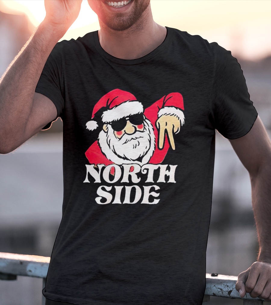 Santa Claus North Side Christmas Holiday T-Shirt