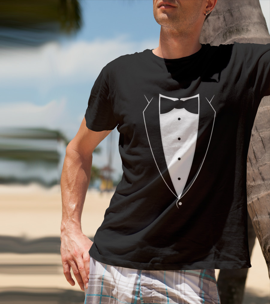 Bow Tie Tuxedo Suit Formal Attire T-Shirt
