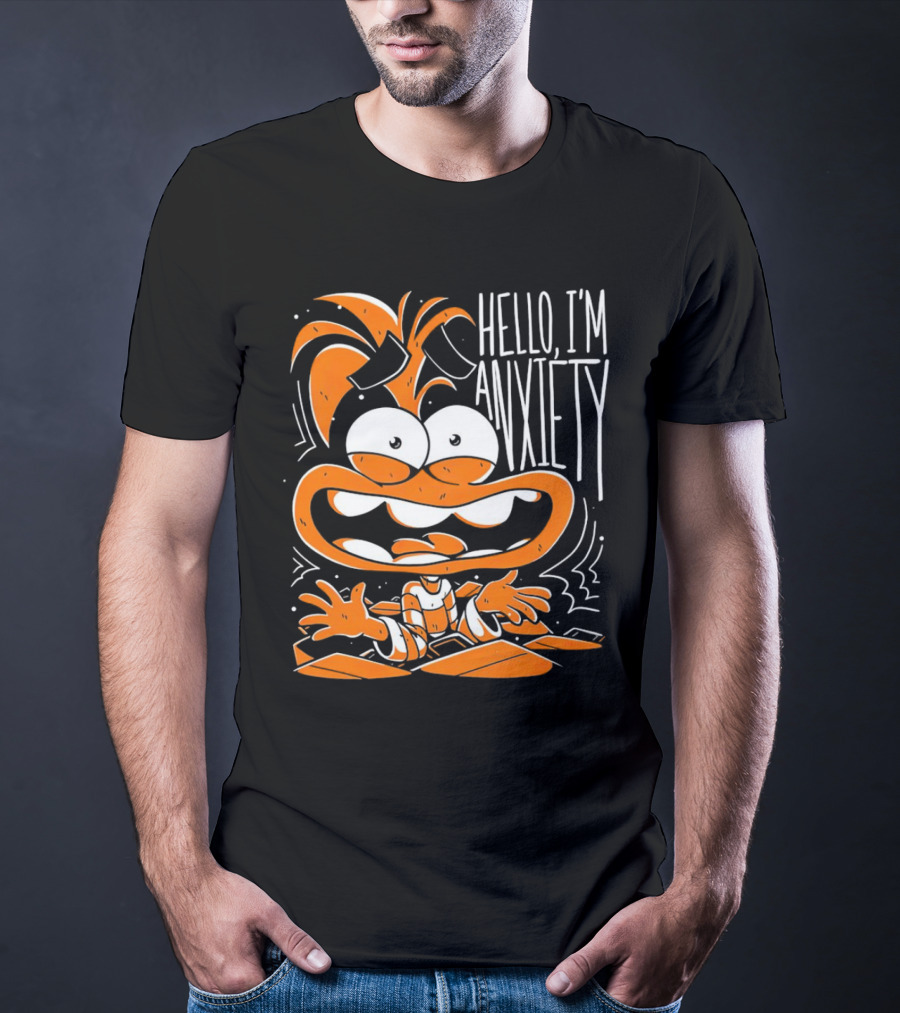 Hello I'm Anxiety Character Comic Visual T-Shirt