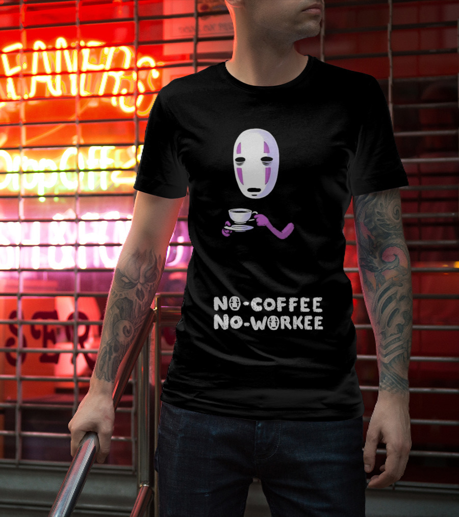 Spirited Away No Face No Coffee No Workee T-Shirt
